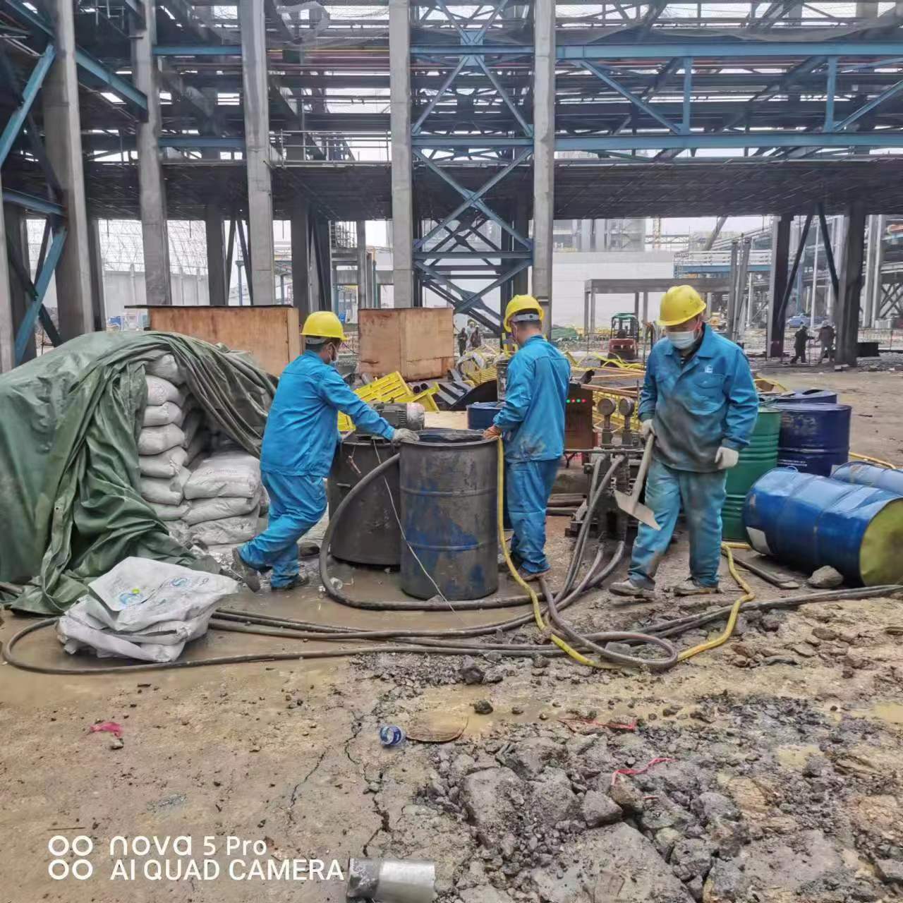 临沭设备基础下沉沉降注浆加固施工